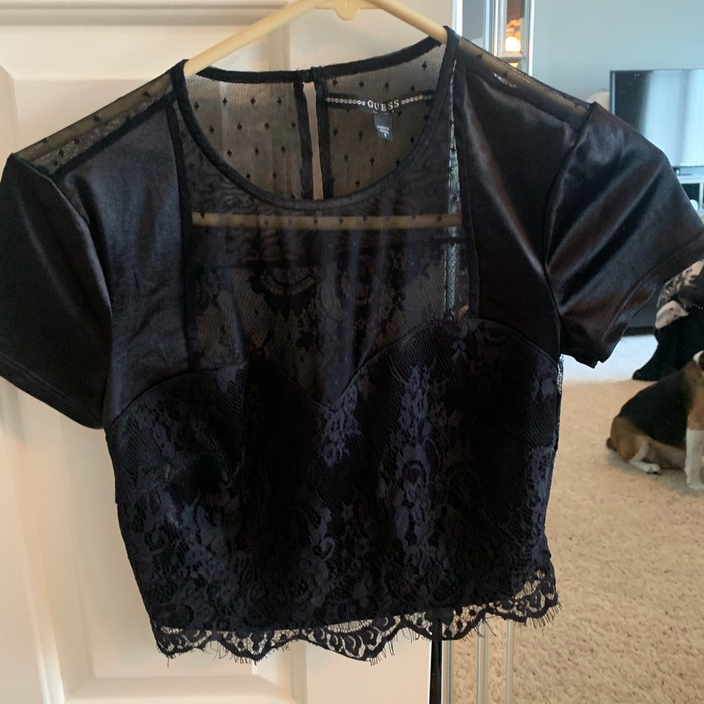 Guess Crop Lace Top